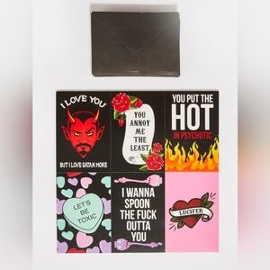 DOLLS KILL  ~ Valentine's Day 60 Card Set with Black Envelopes NIB